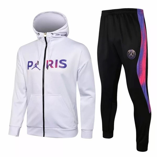 Chaqueta Con Capucha PSG 2021-2022 Blanco Purpura Negro